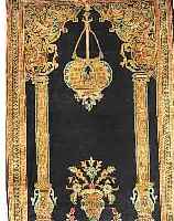 GHOM,PERSIEN CA.73 X 59 CM EHZ.2 REINE NATURSEIDE 600.000KN/QM CA.50 JAHRE.