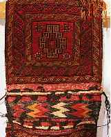 AFGAHNISCHE DOPPELTASCHE CA.108 X 45 CM. EHZ.2 WOLLE-WOLLE UM 1940.