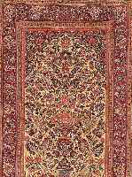 KESCHAN,PERSIEN CA.160 X 105 CM. EHZ.1-2 FLOR WOLLE UM 1920.