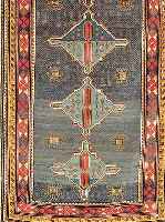 SCHIRWAN,RUSSLAND CA.198 X 112 CM. EHZ.1-2 WOLLE-WOLLE UM 1900 SELTENS GUTER ZUSTAND.
