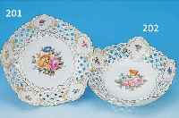 SCHALE, MEISSEN, 2. HäLFTE 20. JH., PORZELLAN, D. 23 CM, BLUMENBOQUETMALEREI, GOLDSTAF- FAGE, RAND ...