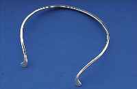 HALSREIF, GEORG JENSEN, 70ER JAHRE, 925ER SILBER, ENTWURF 10 B, D 11 CM, ÖFFNUNG 7 CM, KüNSTLERENTWURF, ORIG.-ETUI