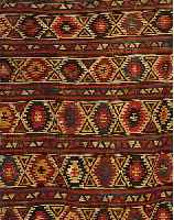 SCHIRWAN-KELIM,RUSSLAND CA.263 X 188 CM. EHZ.3-4 WOLLE-WOLLE UM 1890.