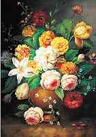 BERGER, W.,O.ä., ZEITGENöSSISCHER TRADITIONALIST, HIER BLUMEN- STILLEBEN, ÖL/HOLZ, SIGN., 60 X 50 CM, R.