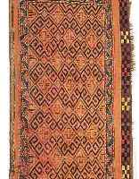 ERSARI,AFGAHNISTAN CA.153 X 53 CM. EHZ.4 WOLLE-WOLLE UM 1900.