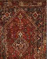 GHASCHGAI,PERSIEN CA.310 X 210 CM. EHZ.4 WOLLE-WOLLE UM 1950.