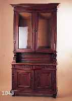 BüCHERSCHRANK, DEUTSCH, UM 1890, EICHEFUR- NIER, OHNE SCHLüSSEL, ALTERSSCHäDEN, CA. 267X 113X55 CM