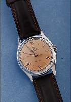 ROLEX HERRENARMBANDUHRWERK AUTOMATIK, SOG. BUBBLE-BACK, SCHWEIZ UM 1950, GEH. NEUTR.VERCHROMT, ZIFFERBLATT ERSETZT, ZENTRALROTOR EINSEITIG ...