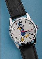KONVOLUT: 3 COMICUHREN, SET WALT DISNEY PROD., DARSTELLUNG DAGOBERT, MIKEYMAUS, PLUTO, ALLE UNGETRAGENE LAGERWARE UM 1980, MET. VERCHR., ...
