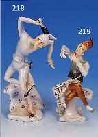 PORZELLANFIGUR, ENS, VOLKSTEDT, 2. HäLFTE 20. JH. , H. 17 CM, SCHNEIDER AUS MAX UND MORITZ