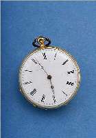 DAMENTASCHENUHR SCHLüSSELAUFZUG, SCHWEIZ UM 1868, GG 750/000, EMAILBL. FEIN HAARR., STIL FORMZEIGER, GEH.-BODEN SCHMUCKGRAV., METALL- CUV., 6 ...