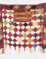PFERDE-BRUSTSCHMUCK.TADSCHIKISTAN CA.143 X 103 CM. EHZ.3 UM 1950.