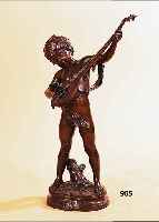 GROßE BRONZESKULPTUR, SIGN. AUG. MOREAU, UM 1900, BRONZE, BEZ. PRELUDE, H. 60 CM FEINE QUALITäT, GIEßERSTEMPEL MD PARIS, SAM- MELWüRDIG