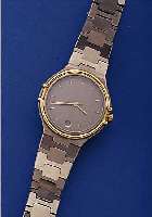 MILUS DAMENARMBANDUHR, REF.-832/002, SCHWEIZ UM 1994, TITANBAND, UNSICHTB. FALT- SCHL., SAPHIRFLACHGLAS, LüNETTE HART VERG., ...