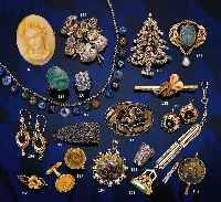PAAR OHRGEHäNGE, GG 585/000, BIEDERMEIER, DEUTSCH UM 1845/55, SCHAUMGOLD, SCHWARZ EMAILLIERT (L.BEST.), PERLLEISTENVERZ., ...