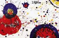 FRANCIS, SAM, 1923-1994,, FARBLITHOGRAPHIE, IM STEIN SIGN., CA. 39 X 56 CM,PP