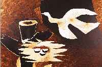 BRAQUE, GEORGES, 1882-1963, , FARBLITHOGRAPHIE, IM STEIN SIGN., CA. 35 X 51 CM, BUGFALTE, PP