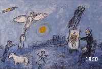CHAGALL, MARC, 1887-1985, FARBLITHOGRAPHIE AUS DLM, DOPPELBLATT MIT BUGFALTE, CA. 32 X 47 CM, PP