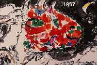CHAGALL, MARC, 1887-1985, FARBLITHOGRAPHIE AUS DLM, DOPPELBLATT MIT BUGFALTE, CA. 33 X 46 CM, PP