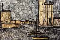 BUFFET, BERNAND, 1928-2000, PORT DE LA ROCHELLE 1950, FARBLITHOGRAPHIE VON 1960 NACH EINEM AQUARELL,AUF ARCHES ...