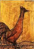 BUFFET, BERNAND, 1928-2000, COQ 1951,  FARBLITHOGRAPHIE VON 1960 NACH EINEM AQUARELL,AUF ARCHES ...