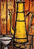 BUFFET, BERNAND, 1928-2000, CAFETIERE JEUAN 1955, FARBLITHOGRAPHIE VON 1960 NACH EINEM AQUARELL,AUF ARCHES ...