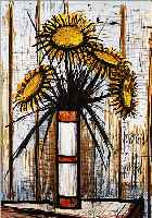 BUFFET, BERNAND, 1928-2000, BOUQUET DE SOLEIL 1959, FARBLITHOGRAPHIE VON 1960 NACH EINEM AQUARELL,AUF ARCHES ...