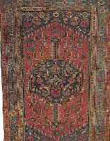 HAMADAN,PERSIEN CA.200 X 128 CM. EHZ.4 FLOR WOLLE 60 JAHRE.