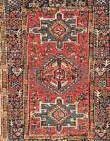 GARADJE,PERSIEN CA.132 X 95 CM. EHZ.3 FLOR WOLLE CA.40 JAHRE.