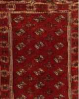 TORKMENE CA.166 X 148 CM. EHZ.4 FLOR WOLLE CA. 40 JAHRE.