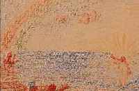 ENSOR, JAMES, JESUS LäUFT üBER DEN SEE GENEZERETH, FARBLITHOGRAPHIE, IM DRUCK SIGN., CA. 15,5 X 18 CM, PP
