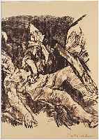 KOKOSCHKA, OSKAR, *1886 - 1980, LITHOGRAPHIE AUS DEN 50ER JAHREN, HANDSIGN., CA. 30 X 30 CM, PP