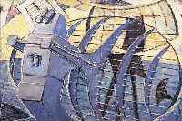 BELDER, RIENK HENDRIK, 1910-1986 AMSTERDAM, RADAR, MISCHTECHNIK AUF HARTFASER, RE. U. SIGN. UND DAT. 60, CA. 50 X 70 CM, R.