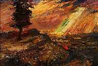 BELDER, RIENK HENDRIK, 1910-1986 AMSTERDAM, KüSTENLANDSCHAFT IM SONNENUNTERGANG, ÖL/MAL- KARTON, UNSIGN., RüCKSEITIG NACHLAßSTEMPEL, CA. 28,5 ...