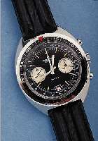 BREITLING ARMBANDCHRONGRAPH DATORA, REF. NR.34/1411244, SCHWEIZ UM 1973, EDELSTAHLSTüLP- GEH., 45 MIN.-STOPPZäHLER, KONTRASTZIFFERBL., M. ...