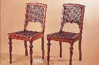 ZWEI STüHLE, DEUTSCH, UM 1890-1900, BUCHE MASSIV, VORDERE BEINE GEDRECHSELT, SITZFLäCHE UND RüCKENLEHNEN GEFLOCHTEN, MIT ...