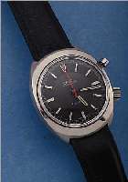 OMEGA ARMBANDCHRONOGRAPH CHRONOSTOP GENEVE, REF.-NR. 145009, SCHWEIZ UM 1968, EDELST., BODEN GESCHR., WERK VERG., KAL. 865, HANDAUF- ZUG, 17 ST., ...