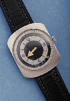 LONGINES HERRENARMBANDUHR COMET, SCHWEIZ UM 1972, EDELST., AUßER LEDERB. ORIG.-ZUSTAND, BODEN GESCHR., 17 ST., HANDAUFZUGKAL. 702, RINGUNR., ...