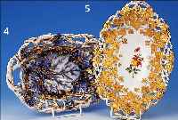 OVALE SCHALE, MEISSEN, 1924-33, PORZELLAN, 31 X 21 CM, BLUME I, REICHE GOLDSTAFFAGE, RAND MIT DURCHBRUCHARBEIT, 2. WAHL