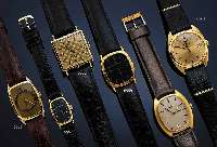 PONCET-FAGUET HERRENARMBANDUHR, REF.-NR. 26/77/149, SCHWEIZ UM 1977, GG 750/000, BODEN 4-FACH VERSCHR., LEDERB., 17 ST., ...