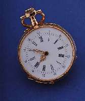 LE COULTRE DAMENTASCHENUHR, REF.-NR. 30916, SCHWEIZ/FRANKREICH UM 1905, RG 750/000, GEH.- BODEN TIEFE BLüTENGRAV., MONOGR.-SPIEGEL FREI,PERF. ...