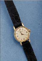 IWC DAMENARMBANDUHR, SCHWEIZ UM 1963, GG 750/000, BODEN GEDR., BLATT VERS., FORMANKER- W., 17 ST., KAL. 41, SCHR.-UNR., FLACHSPIR., INCABL., EZ 2