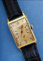 GUB HERRENARMBANDUHR, DEUTSCHLAND UM 1955, METALL HARTVERG., EDELST.-BODEN GEDR., BLATT PROV. BEFEST., FORMANKERW., HANDAUFZUGKAL. 662,2, ...