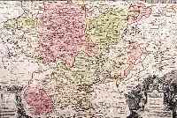 KONVOLUT VON 2 BLATT, MIT ALTKOLOR. KUPFER- STICHK. V. WESTFALEN: 1.) ALTKOLOR. KUPFER- STICHK. V. M. SEUTTER, CA. 1760, DUCATUS ...