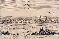 KONVOLUT VON 6 BLATT, MIT ANSICHTEN VON ROCHLITZ SACHSEN: 1.) KUPFERSTICH V. M. MERIAN, GA. ROCHLITZ, 19 X 51 CM, DEKORATIVES BLATT; 2.) ...