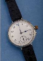 ARMBANDUHR, REF. NR. 79170, SCHWEIZ/ENGL. UM 1916, 925ER SILBER, 2-TEILIGE A-WELLE, WERK M. LüN. UND PASSRING AUSSCHRAUBBAR, EMAILBLATT ...