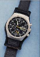ARCTOS MILITäRCHRONOGRAPH AUTOMATIK, SCHWEIZ/DEUTSCHL. UM 1982, EDELSTAHL MATT., BOD. U. KRONE GESCHR., MINERALFLACHGL., KON- ...