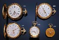 DREYFUS HERRENTASCHENUHR MIT MINUTEN-REPETI- TION, NR. 109877, SCHWEIZ UM 1902, ROSE/G 585/000, BEIDE SCHALEN SYM. GUILL./BERIEBEN, EMAILBL., ...