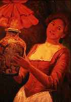 HARDER ODER NARDER, G., DATIERT (19)15, FRAU MIT LAMPE, KOPIE NACH REMBRANDT, LI. U. SIGN. UND DAT., CA. 47 X 37 CM, R.
