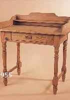 SCHREIBTISCH, SüDDEUTSCH, UM 1890, WEICH- HOLZ, 1 SCHUBLADE, KLEINER AUFSATZ, 91 X 90 X 55 CM